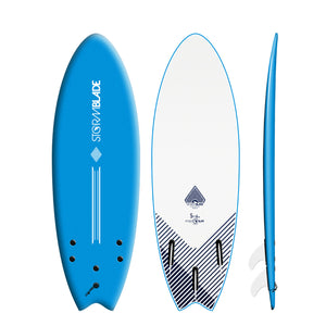 Storm Blade Swallow 5'6 Soft Surfboard - Azule Blue