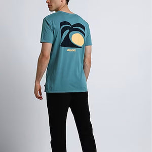 Quiksilver Arts In Palms Men's S/S T-Shirt - Aqua Teal