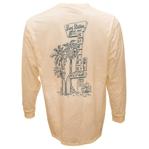 Surf Station Ding Repair & Surf Stop Men's L/S Shirt - Ivory