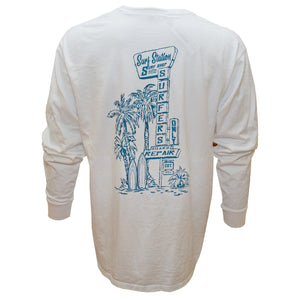 Surf Station Ding Repair & Surf Stop Men's L/S Shirt - White