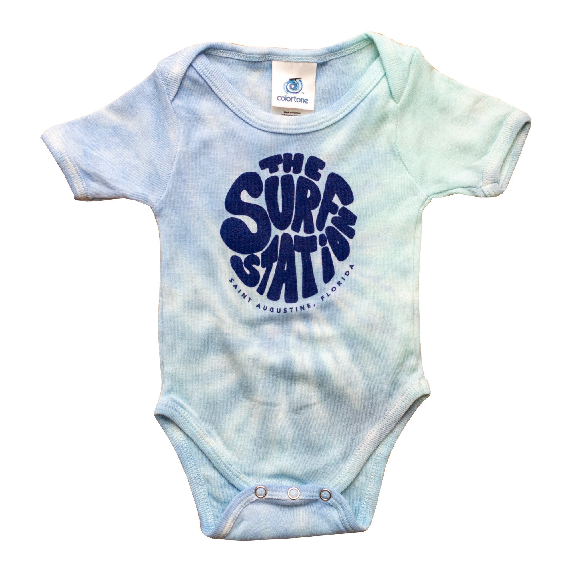 Surf Station Little Hippie Youth Onesie - Carolina Blue