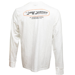 Surf Station Long Lines Premium Men's L/S Shirt - Arctic White