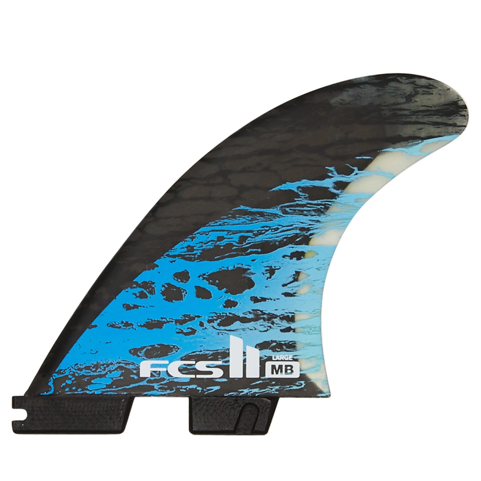 FCS II Lost MB PC Carbon Large Tri Surfboard Fins - Blue