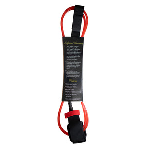 Surf Station Signature Series 6' Surfboard Leash - Red