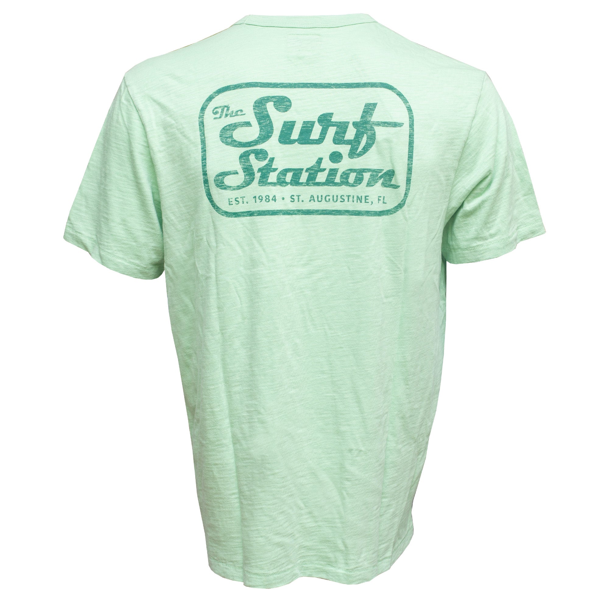 Surf Station Mechanic Premium Men's S/S T-Shirt - Reef Green