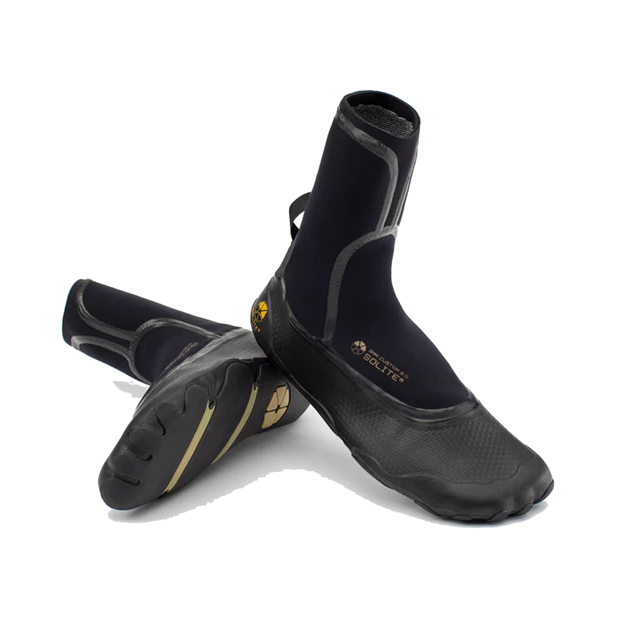 Solite 3mm Custom 2.0 Surf Booties - Black/Gum