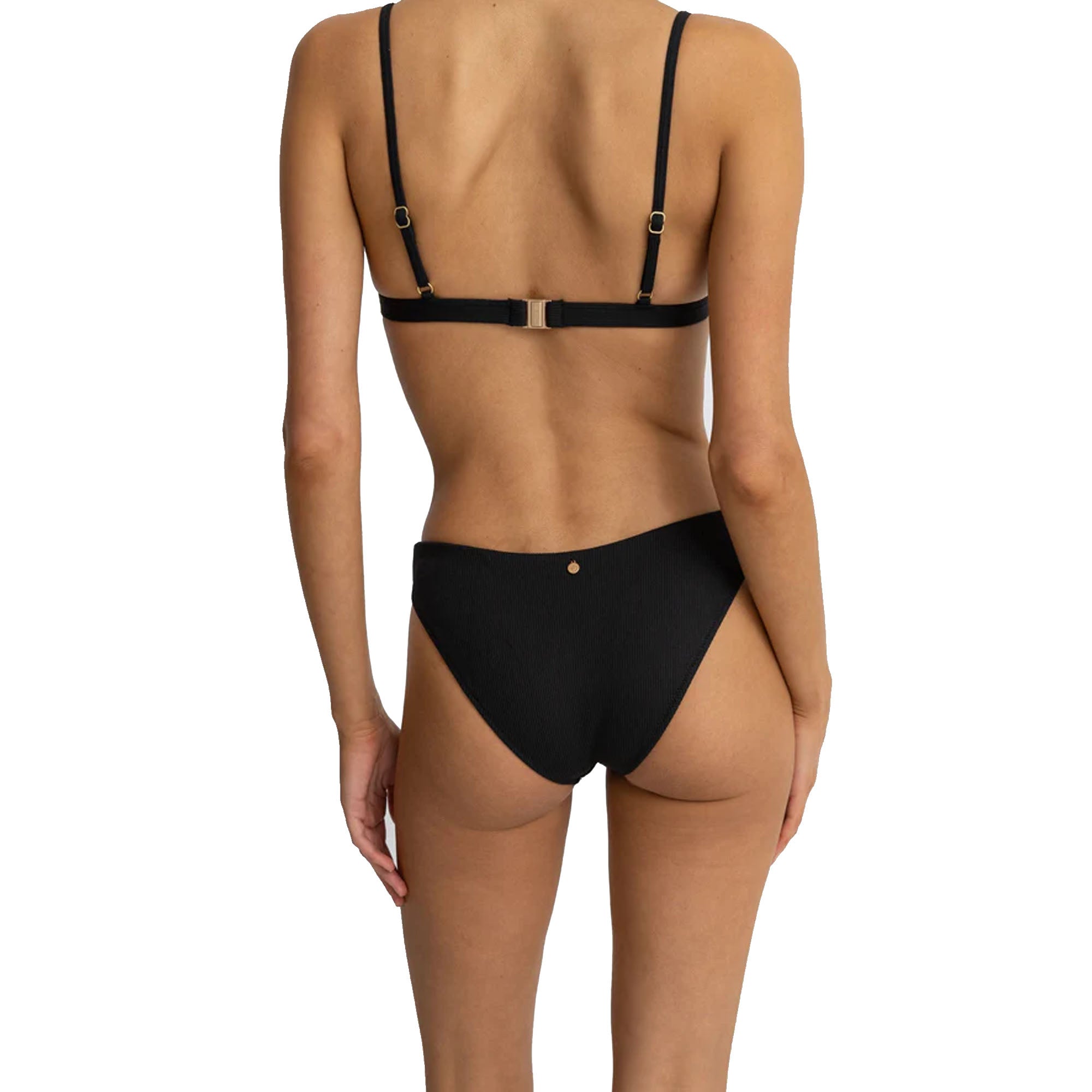 Rhythm Isla Rib ECO Holiday Women's Bikini Bottoms - Black