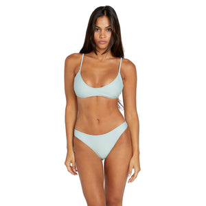 Volcom Simply Solid Cropped Women's Bikini Top - Sea Glass