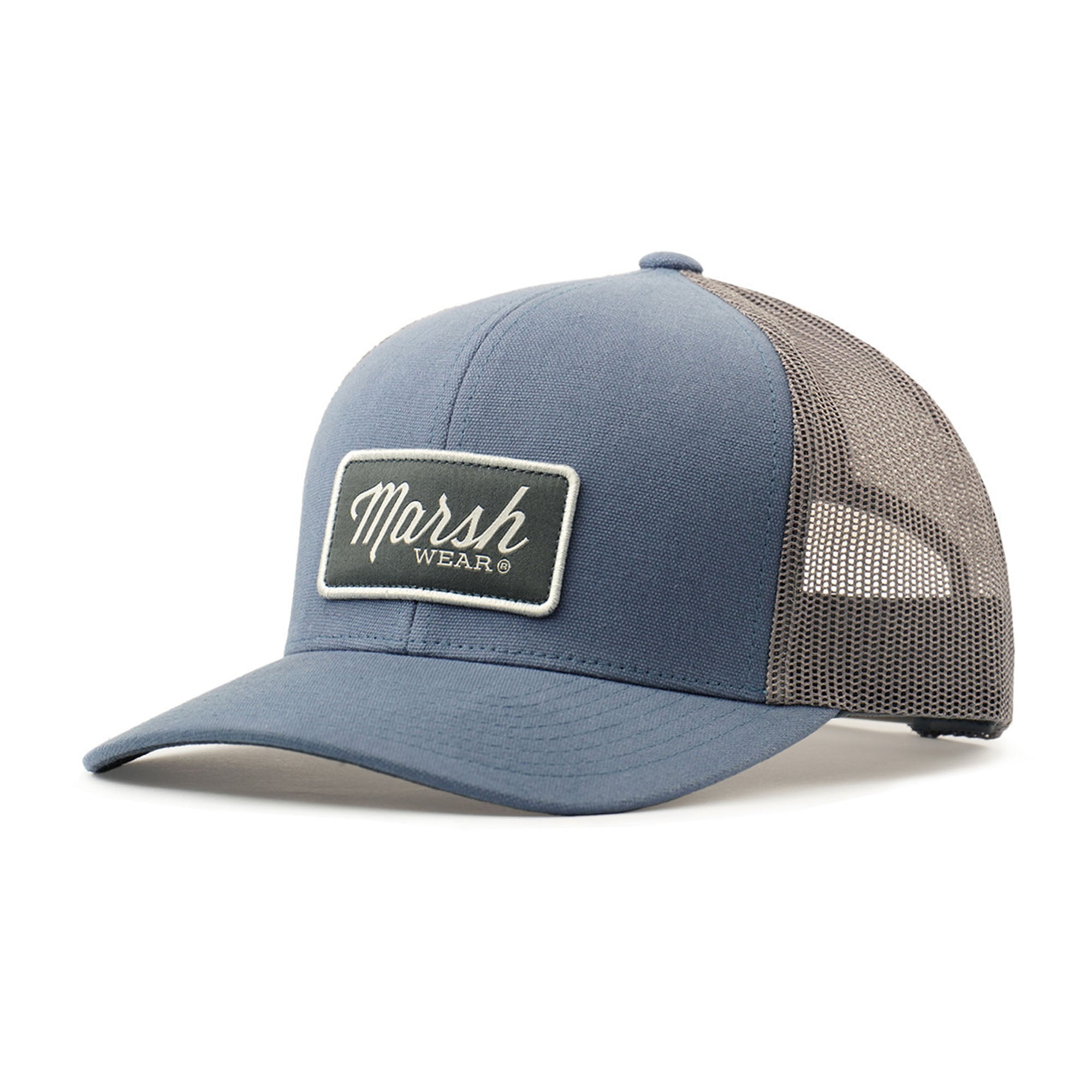 Marsh Wear Script Men's Trucker Hat - Bluefin