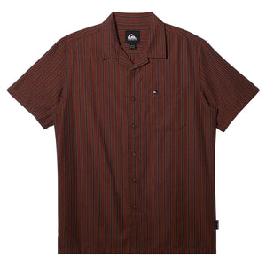 Quiksilver Casa Classic Casual Men's S/S Dres Shirt - Brown Stone