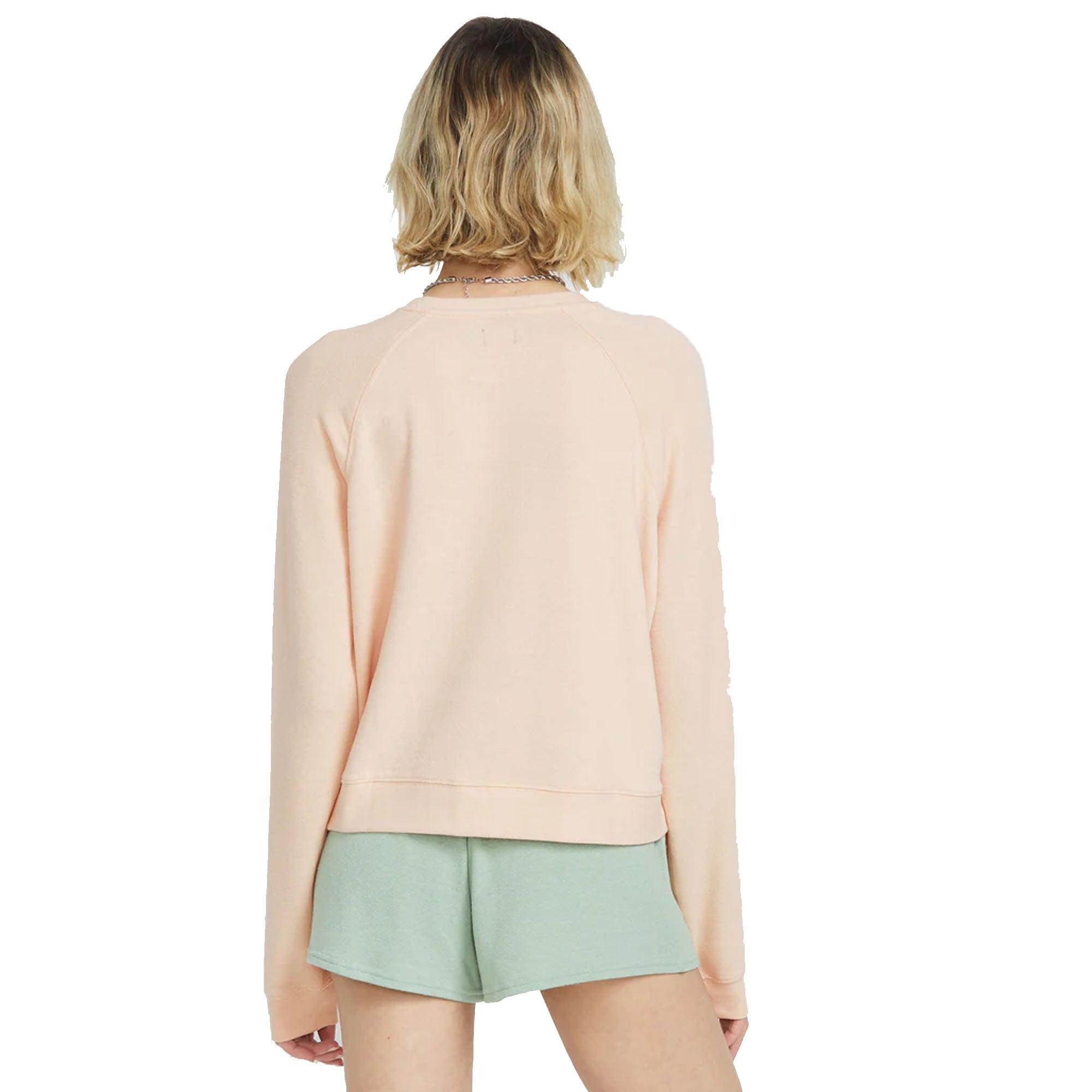 Volcom Lived In Lounge Frenchie Raglan Women's L/S Sweater - Champagne Gold