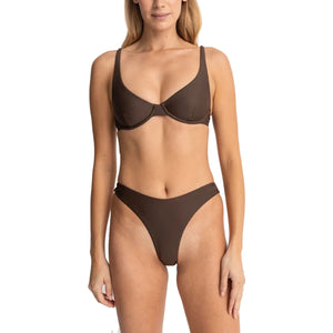 Rhythm Classic Underwire Women's Bikini Top - Chocolate