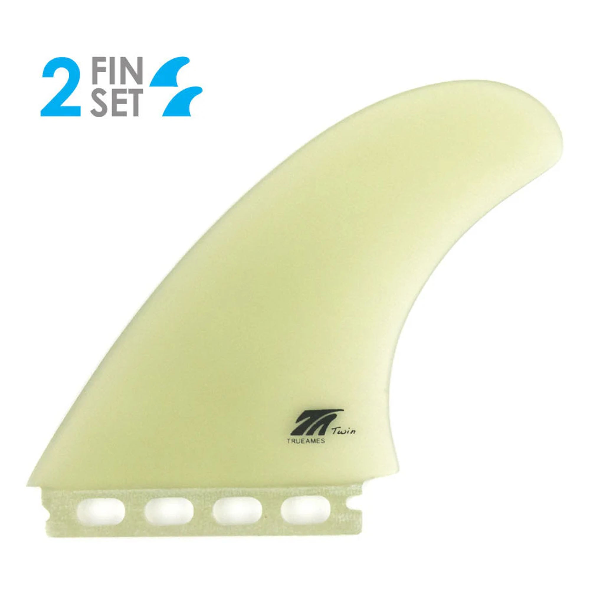 True Ames TA Twin Futures Fins - Clear