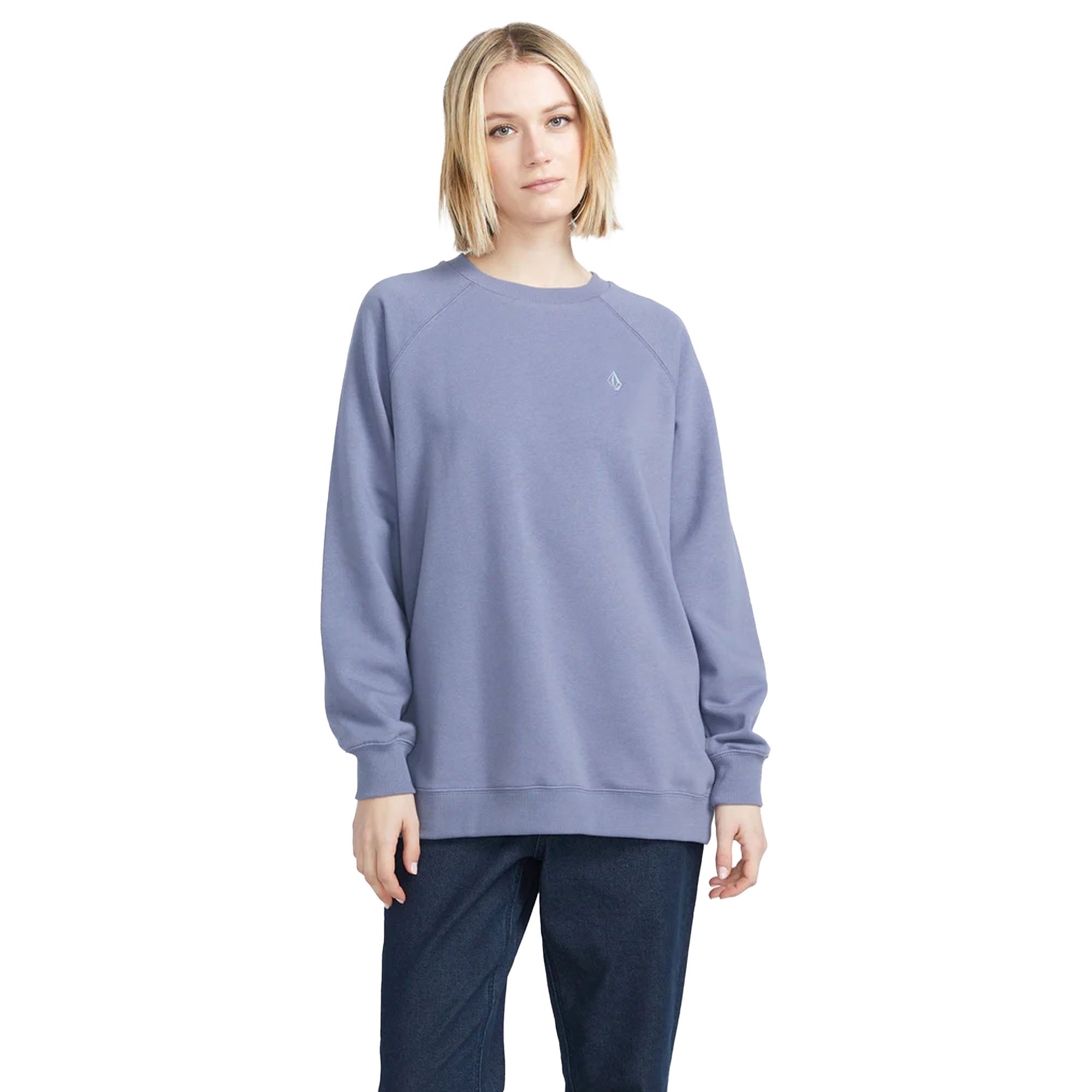 Volcom Stone Magic Boyfriend Fit Women's L/S Sweater - Denim