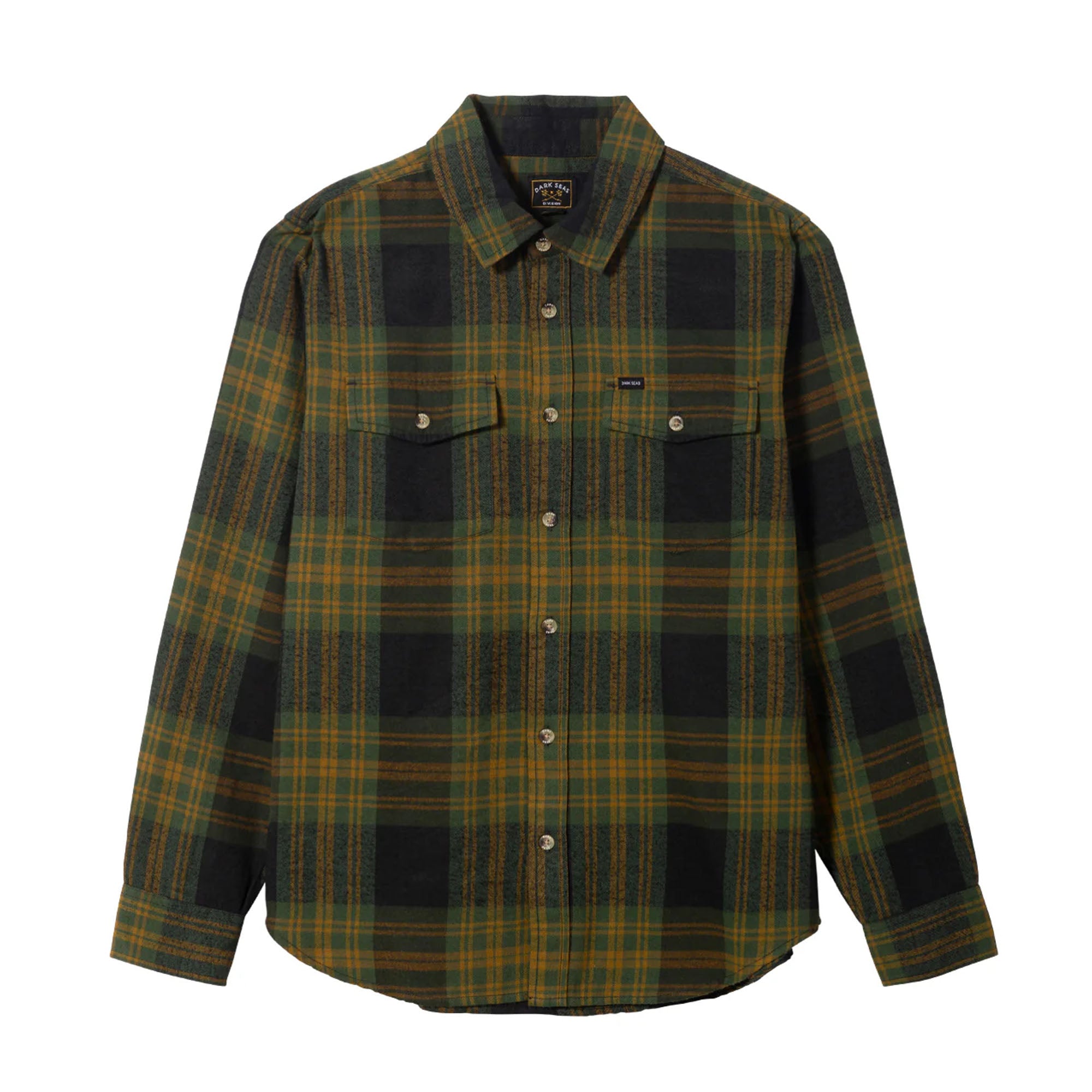 Dark Seas Moore Woven Men's L/S Flannel - Black