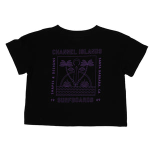 Channel Islands Eyes Women's Crop S/S T-Shirt - Black