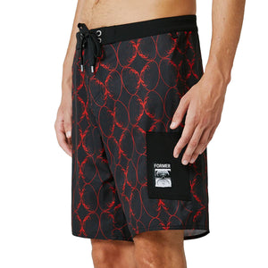 Former Dane Coil 18.5" Men's Boardshorts - Black Blood