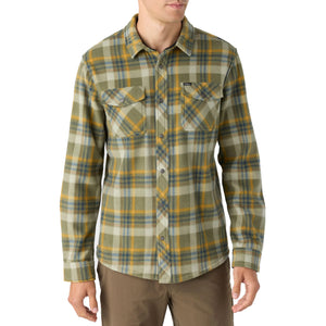 O'Neill Glacier Plaid Superfleece Standard L/S Flannel - Green