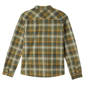 O'Neill Glacier Plaid Superfleece Standard L/S Flannel - Green