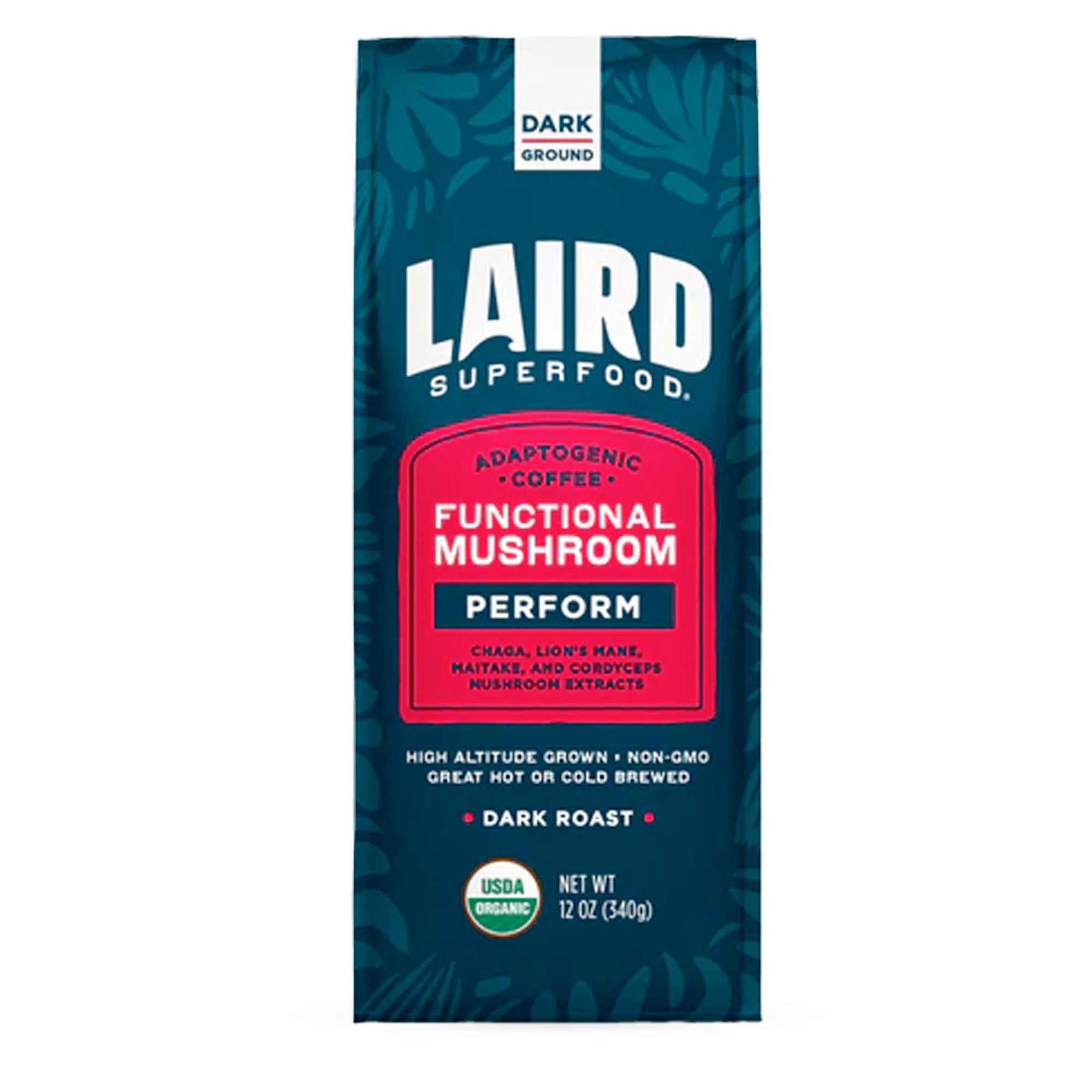 Laird Superfood Dark Roast Functional Mushrooms Grounded Coffee