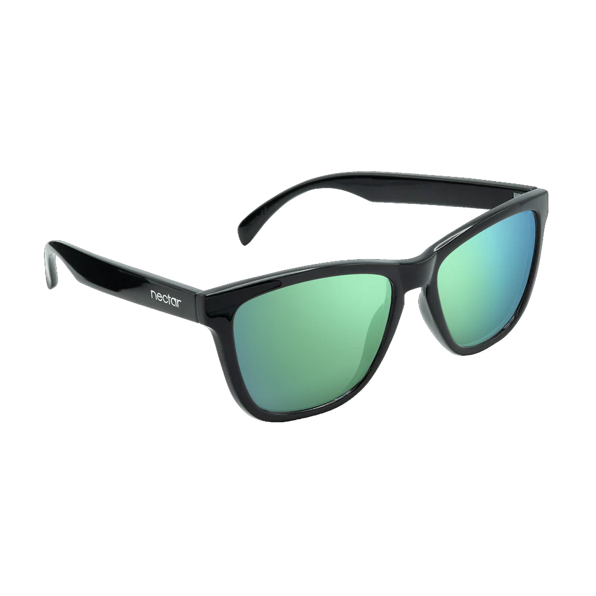 Nectar Chucktown Men's Sunglasses - Glossy Black/Green Polarized