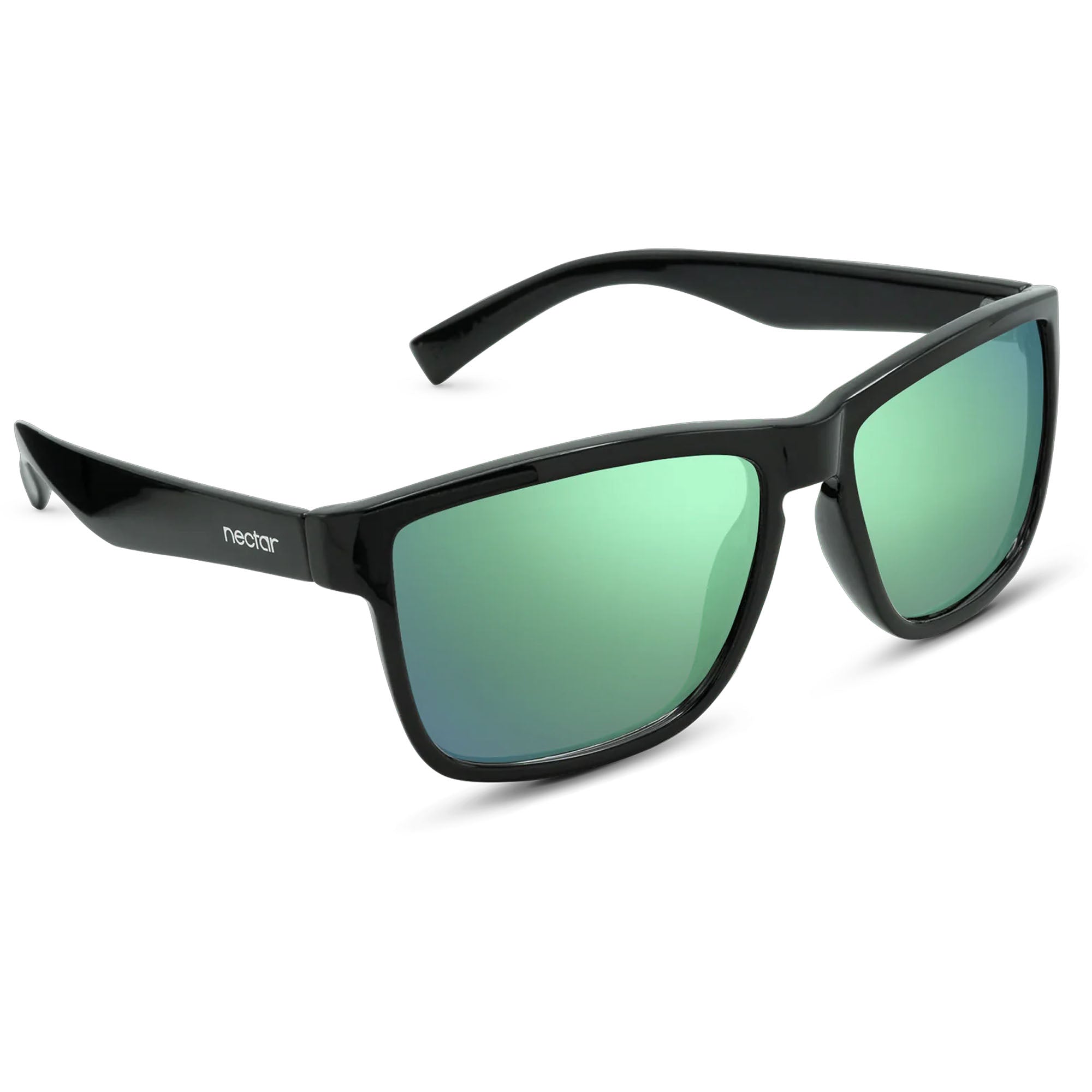 Nectar Shenandoah Men's Polarized Sunglasses - Black/Green Polarized