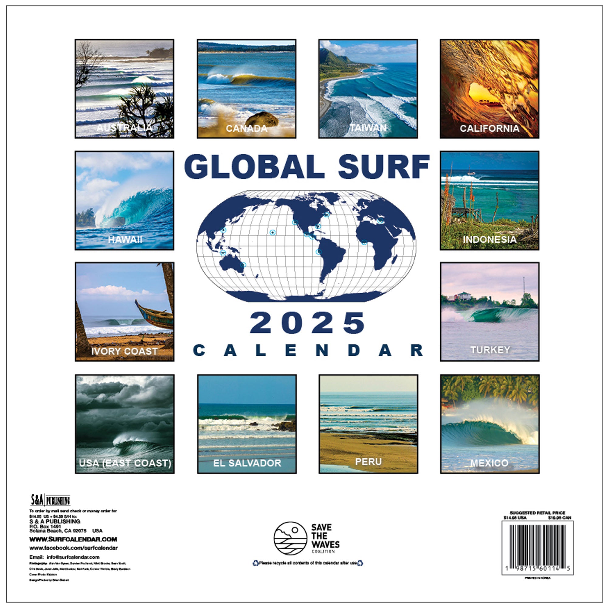 Global Surf 2025 Calendar