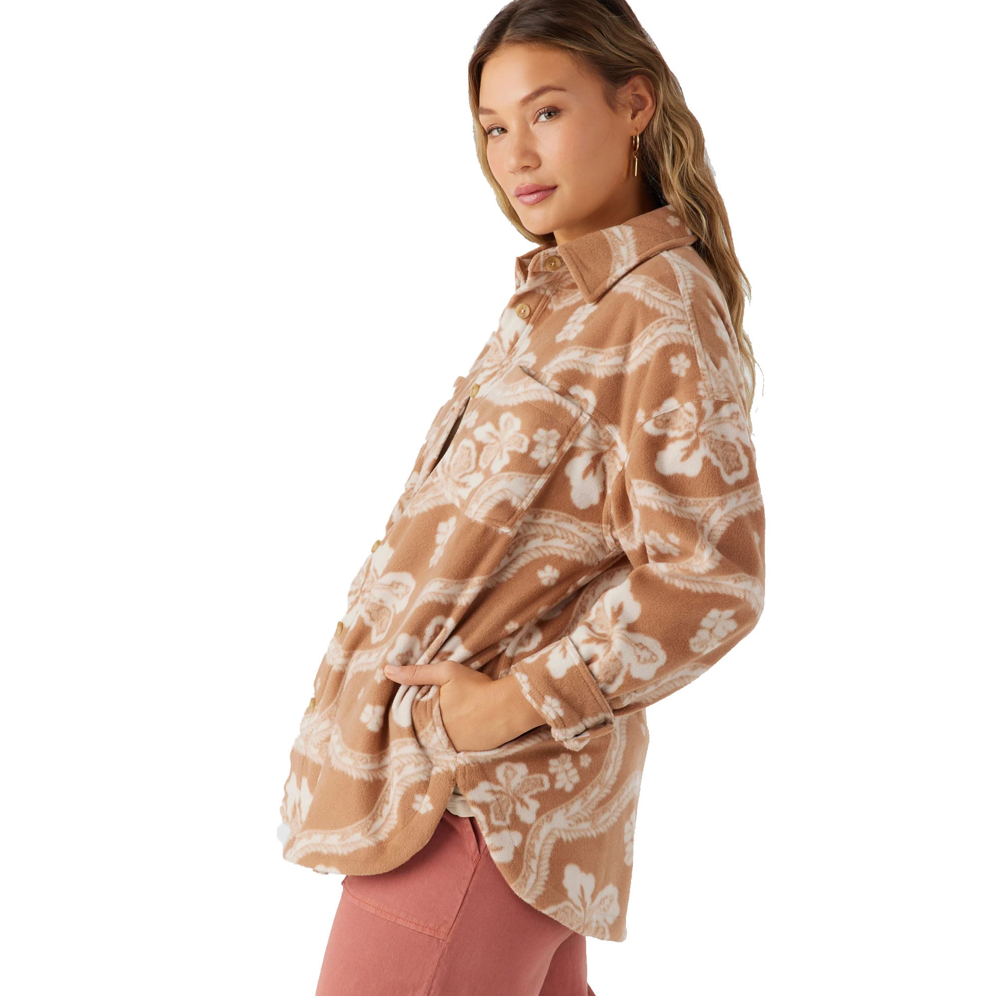 O'Neill Rune Superfleece Oversized Women's L/S Jacket - Timber