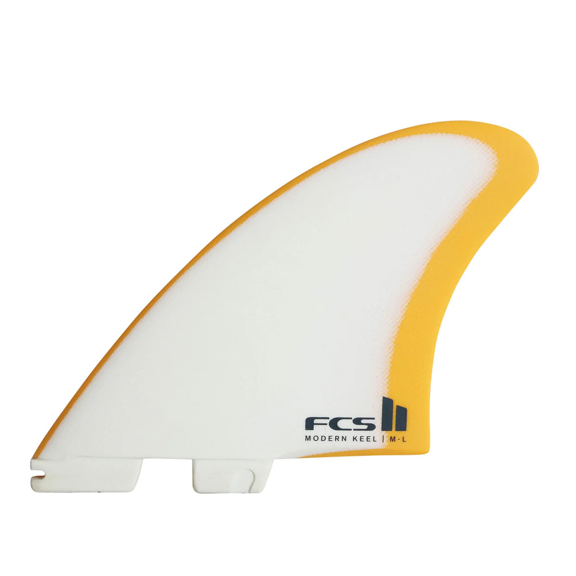 FCS II Modern Keel PG Clear Twin Fin Set - Medium/Large / Mango