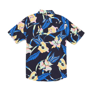 Volcom Varkala Youth Boy's S/S Dress Shirt - Navy