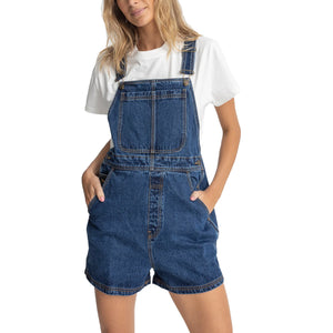 Rhythm Tides Short Women's Overalls - Blue