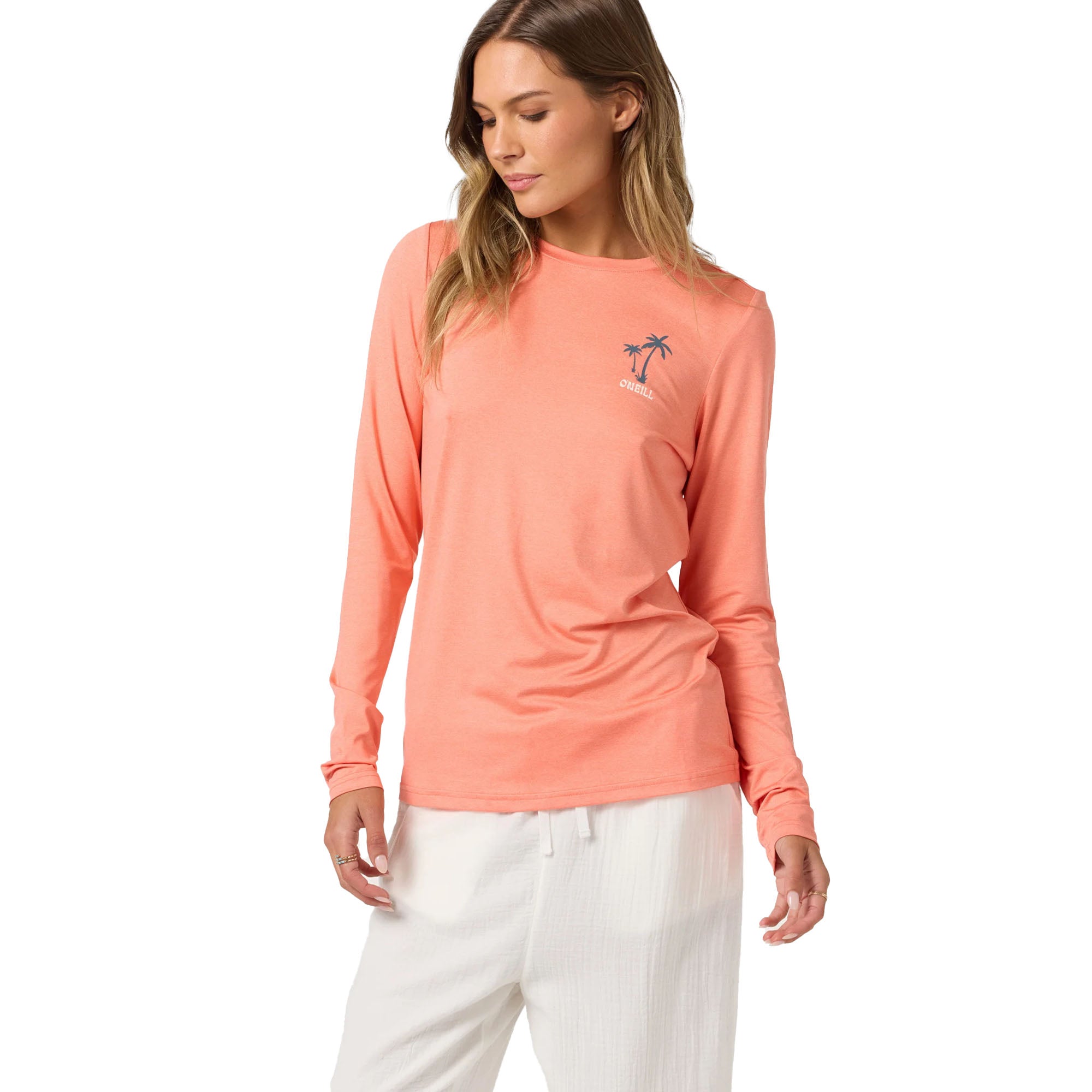 O'Neill Breezy UPF 50+ L/S Sun Shirt - Heather Peach