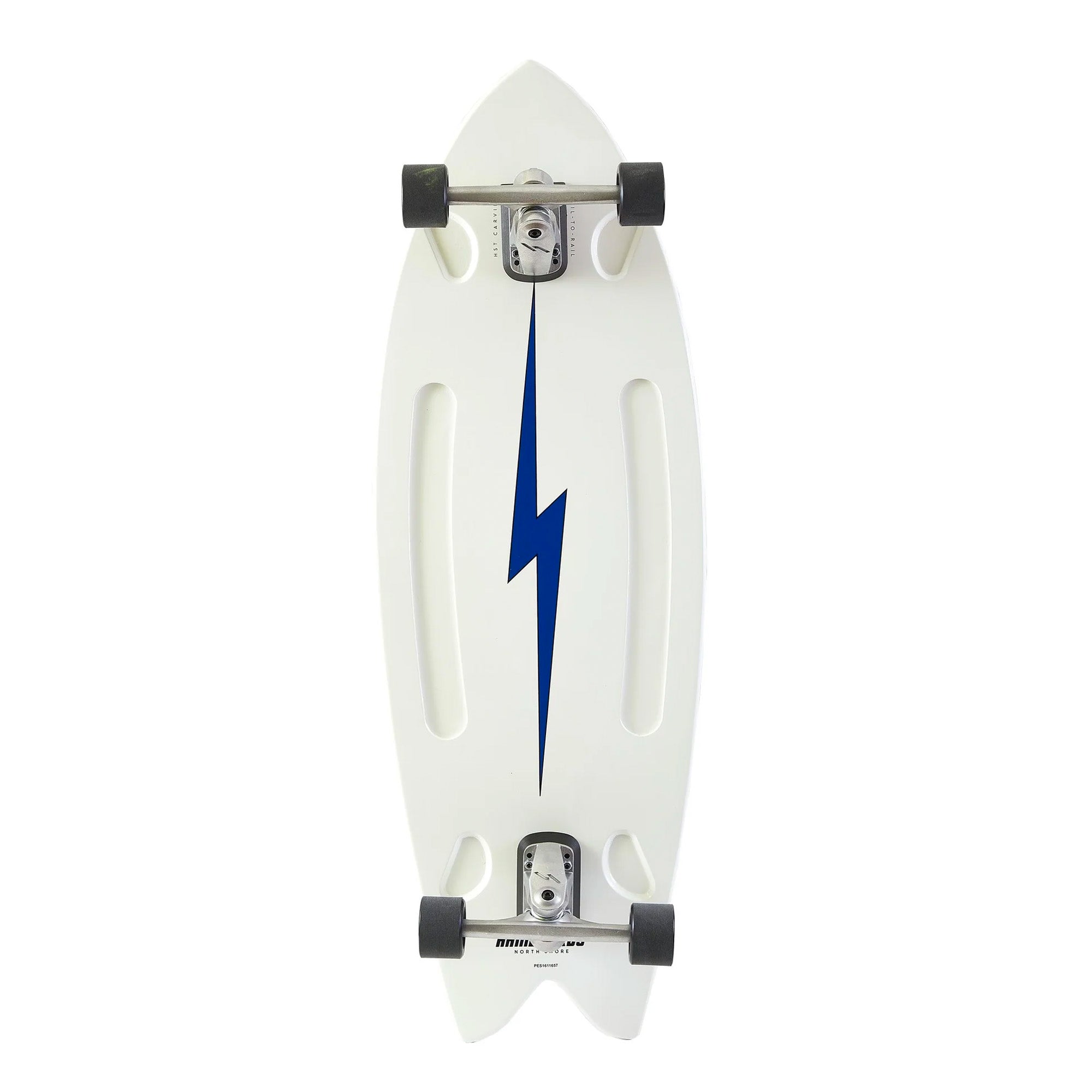 Hamboard Pescadito 43" Surfskate Skateboard - North Shore White