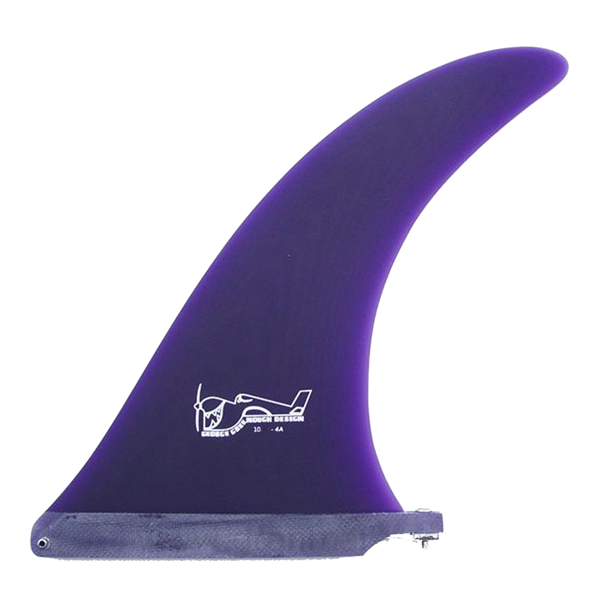 True Ames Greenough 4-A 10.5" Longboard Fin - Purple