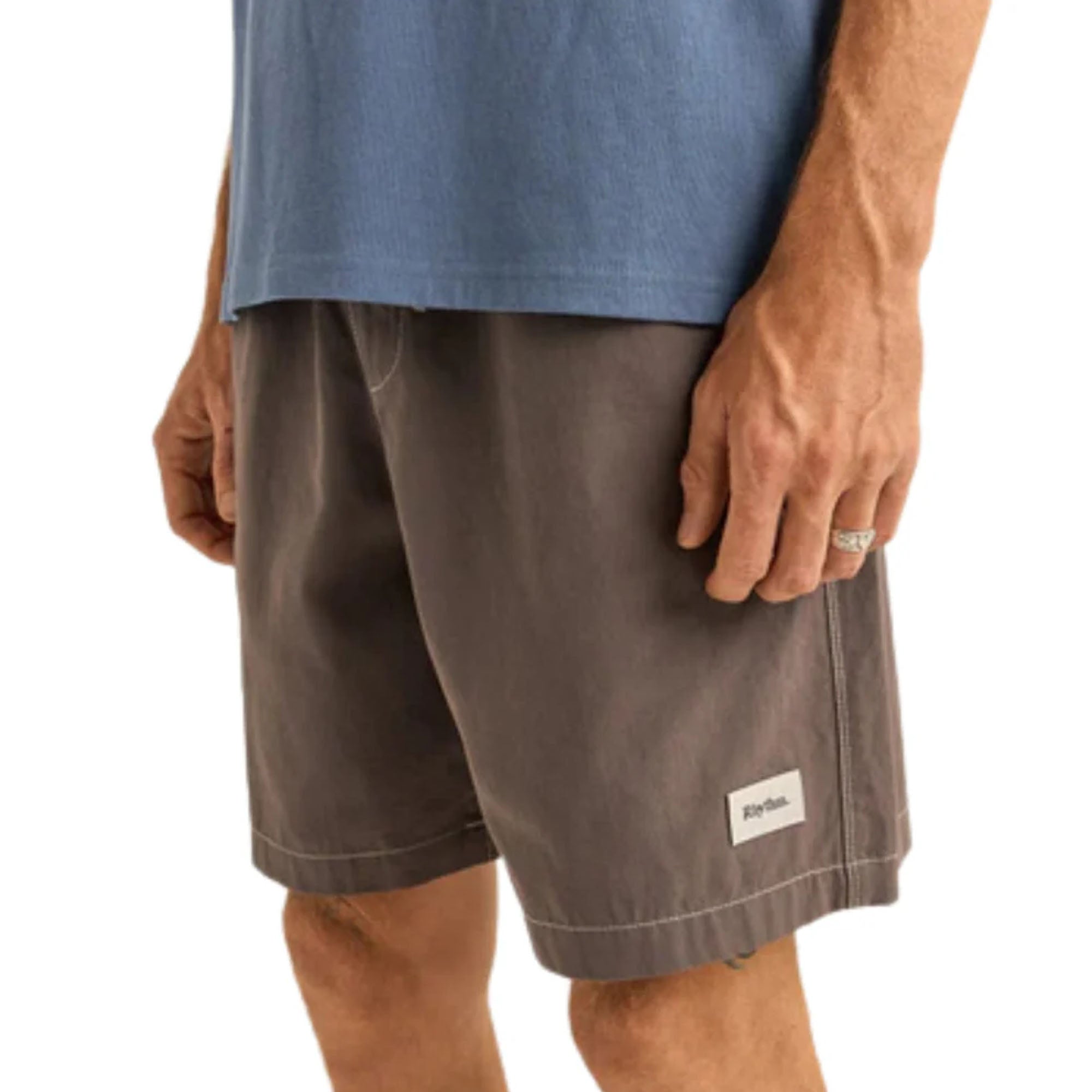 Rhythm Contrast Stitch 19" Men's Walkshorts - Charcoal