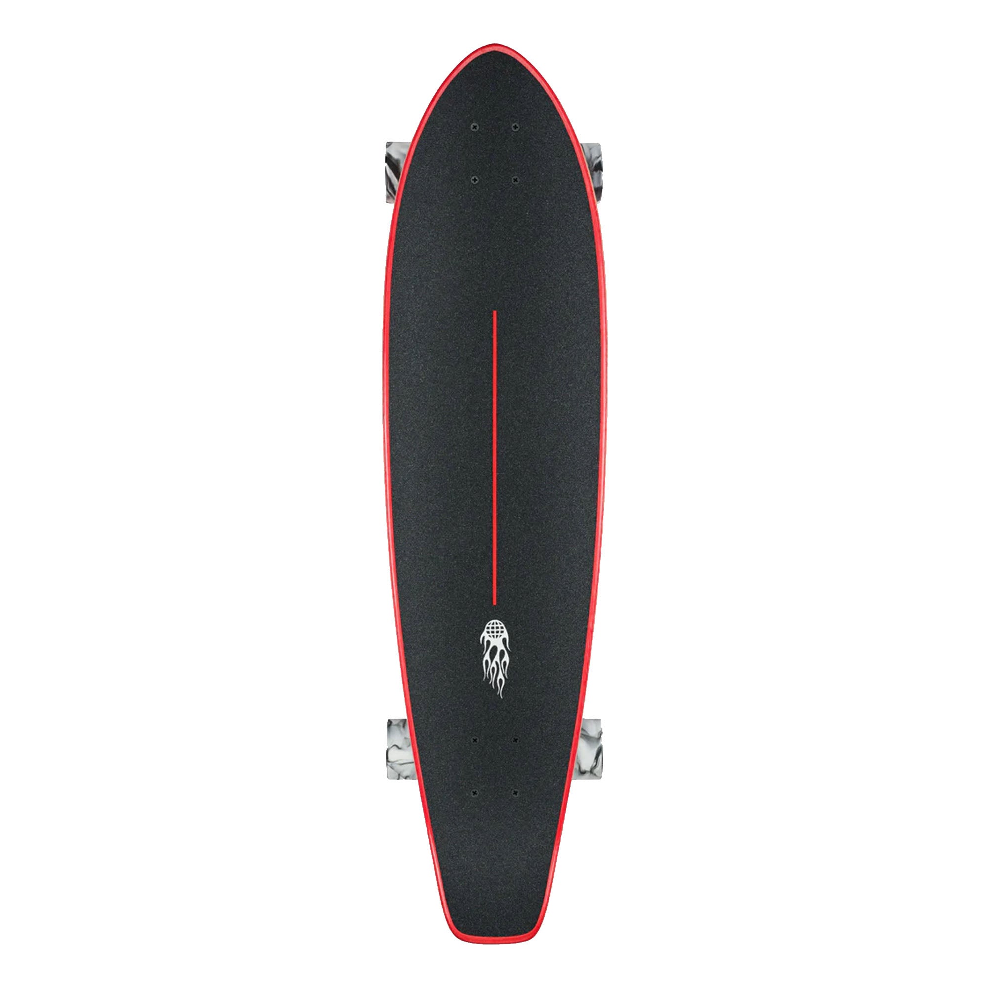 Globe The All-Time 35'' Complete Longboard Skateboard - Red Flames