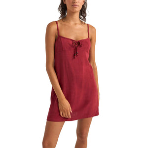 Rhythm Seacoast Keyhole Women's Slip Dress - Sangria