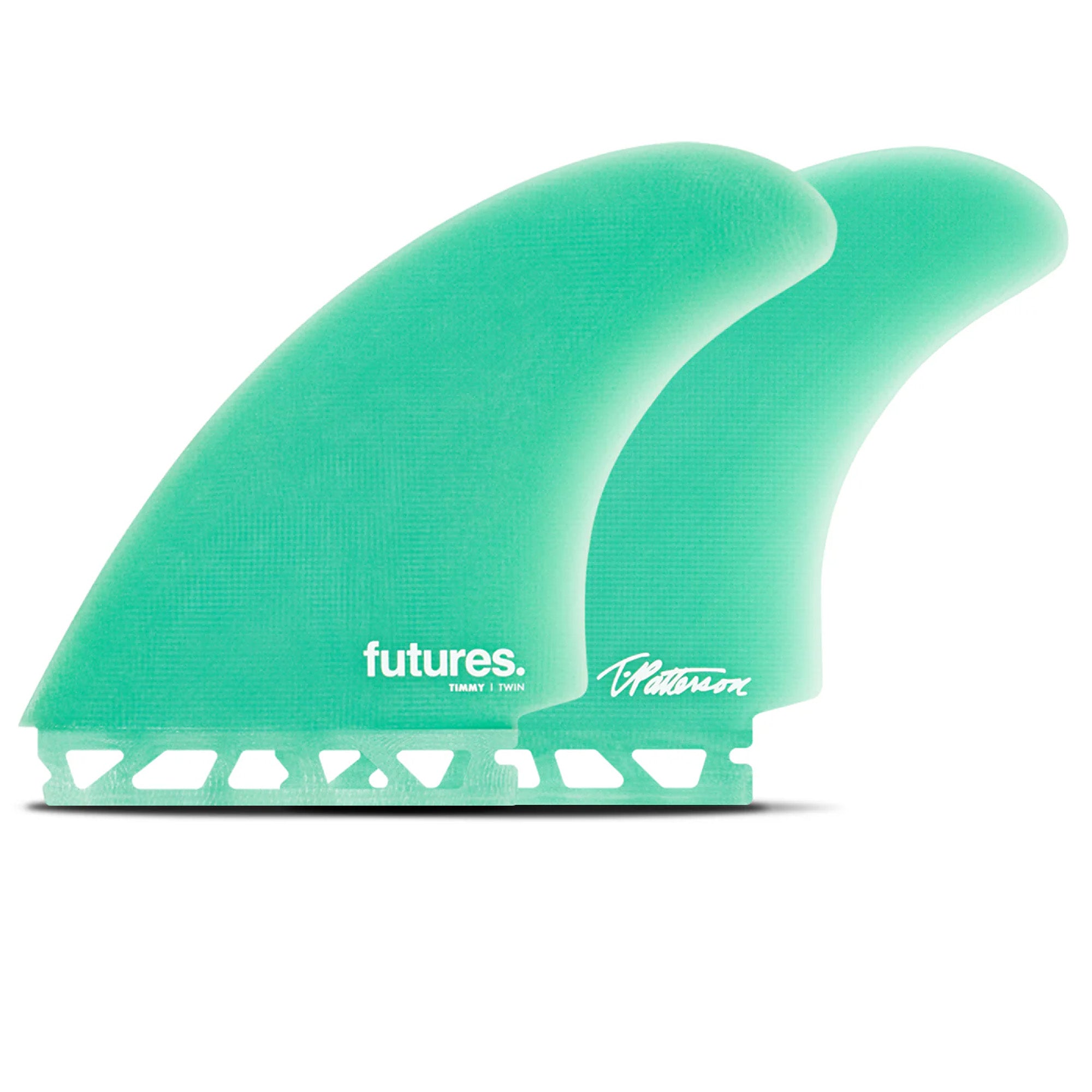 Futures Timmy Patterson Twin Surfboard Fins - Teal