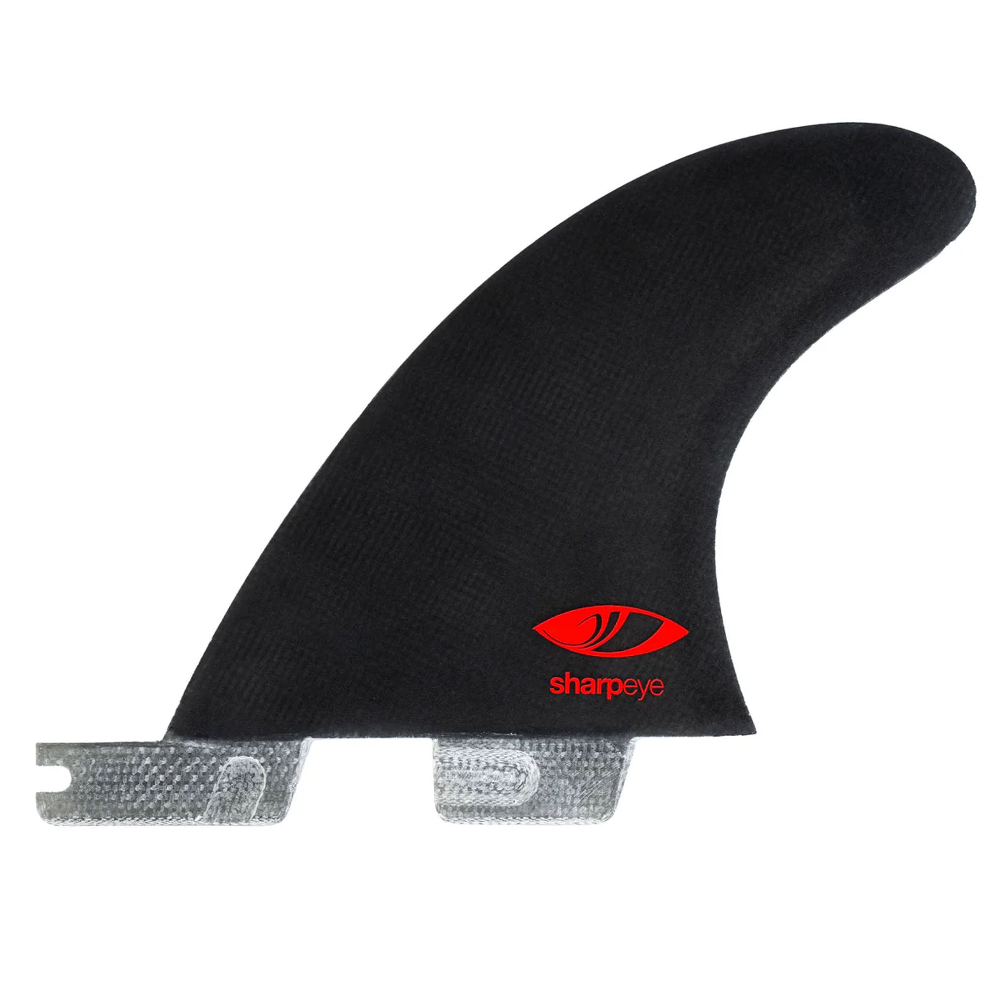 FCS II Sharpeye Performance Glass Tri-Quad Surfboard Fins - Large/Black