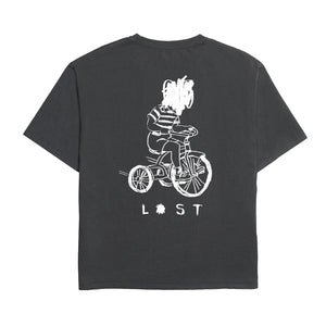 Lost Tricycle Boxy Men's S/S T-Shirt - Vintage Black