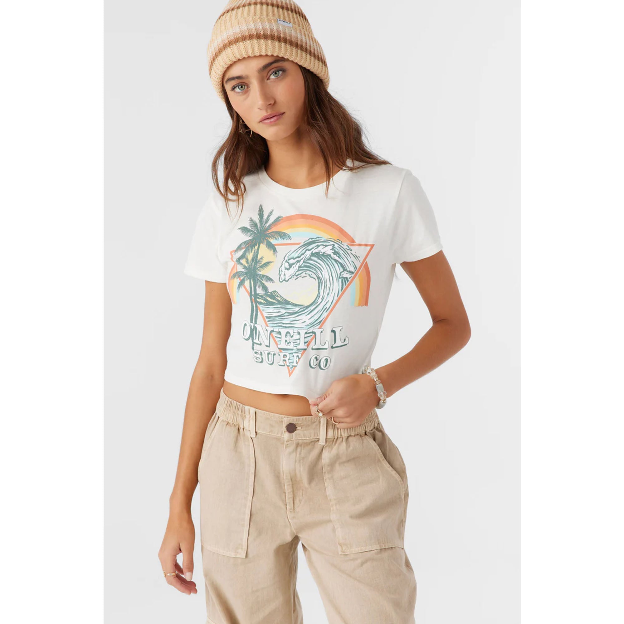 O'Neill Rainbow Shore Women's S/S T-Shirt - Winter White