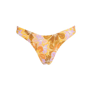 Rhythm Mahana Floral Hi Cut Women's Bikini Bottoms - Yellow