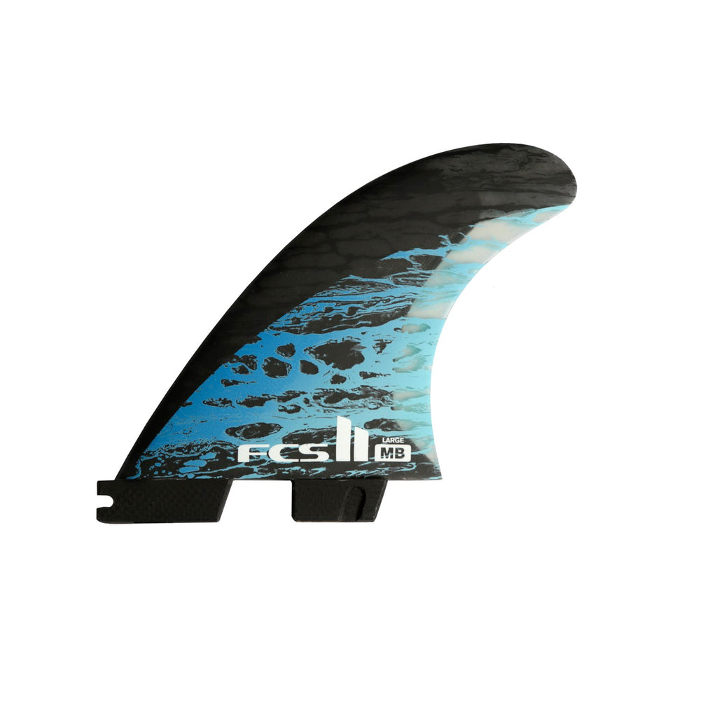 FCS II Lost MB PC Carbon Large Tri-Quad Fin Set - Blue - Surf