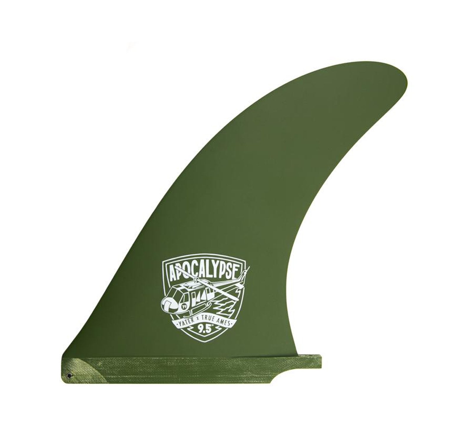 True Ames Yater Apocalypse 9.5" Longboard Fin - Army Green