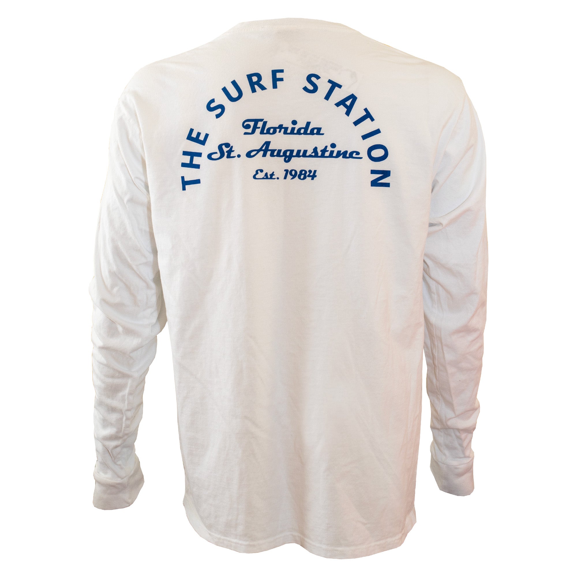 Surf Station Arch Logo Men's L/S T-Shirt - White