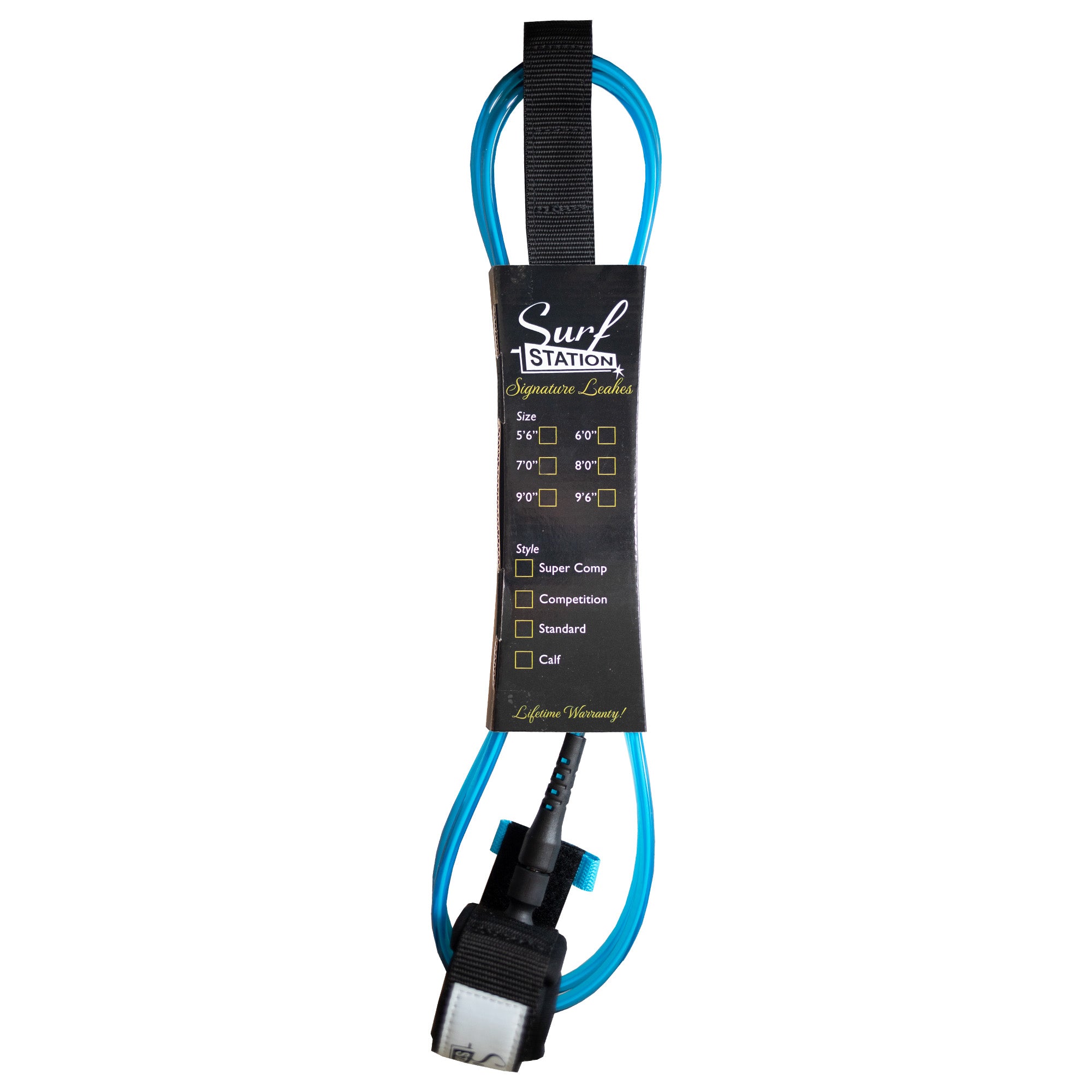 Surf Station Signature Series 8' Surfboard Leash - Blue