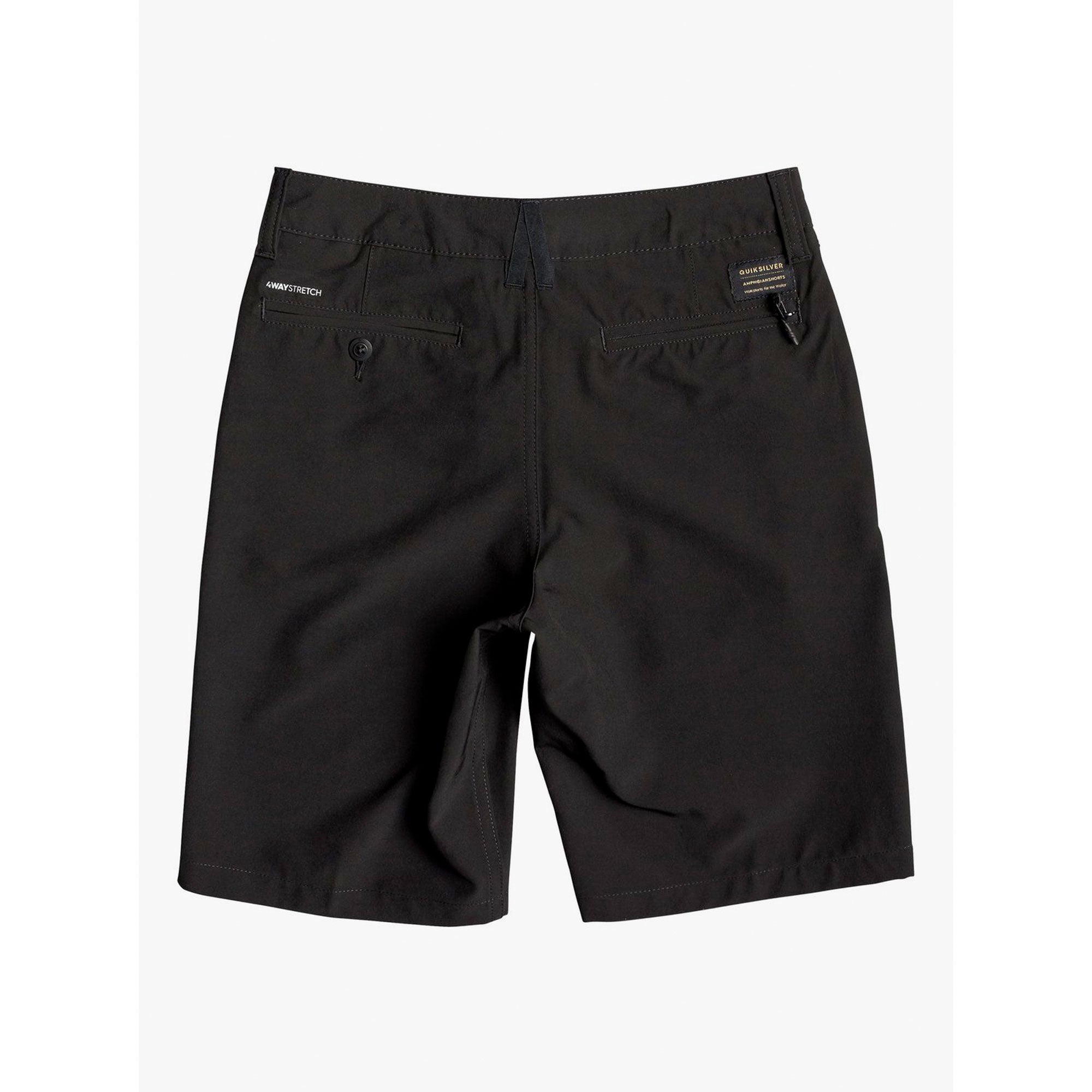 Quiksilver Boy's Union 19" Amphibian Walkshorts - Black