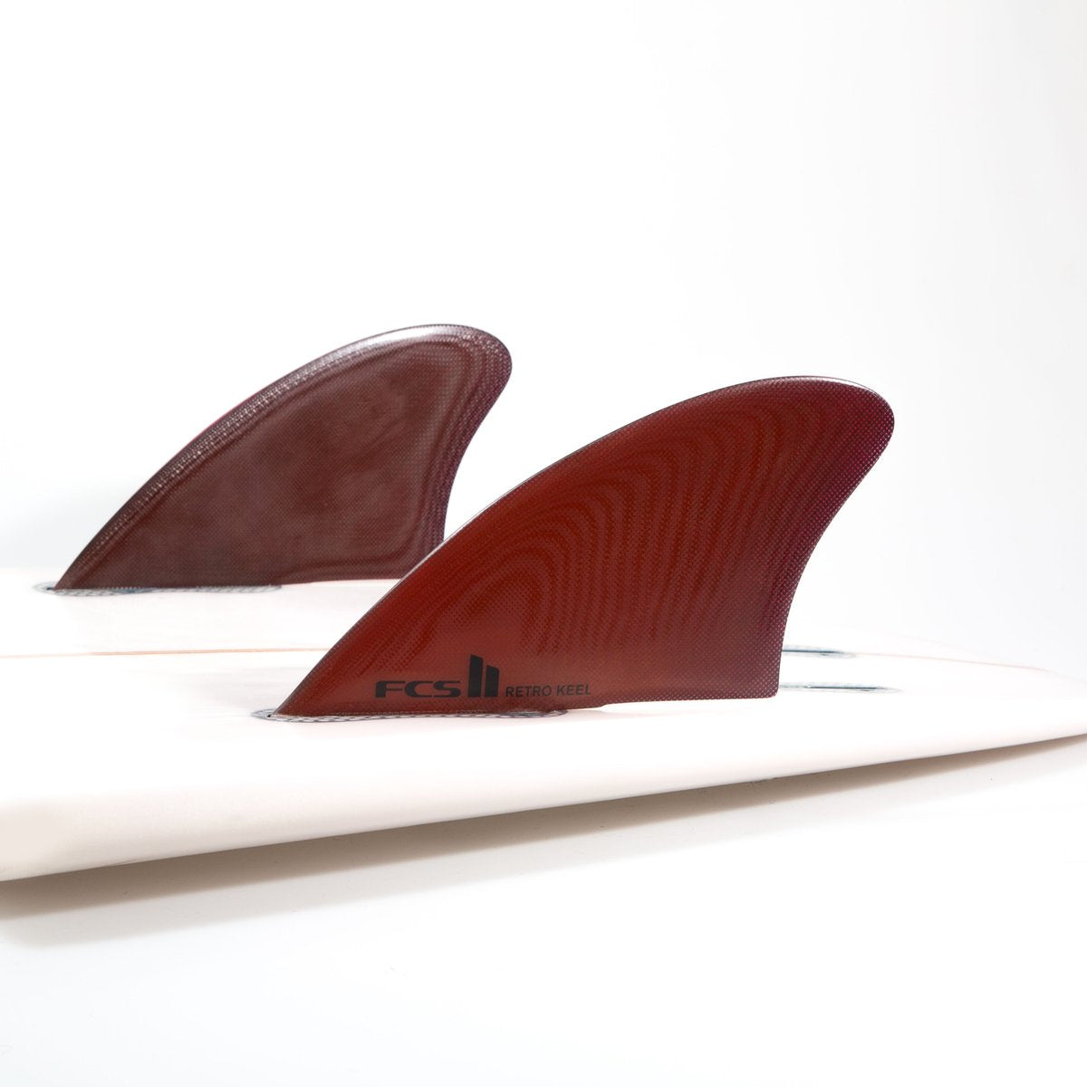 FCS II Retro Keel Performance Glass Twin Surfboard Fins - Surf 