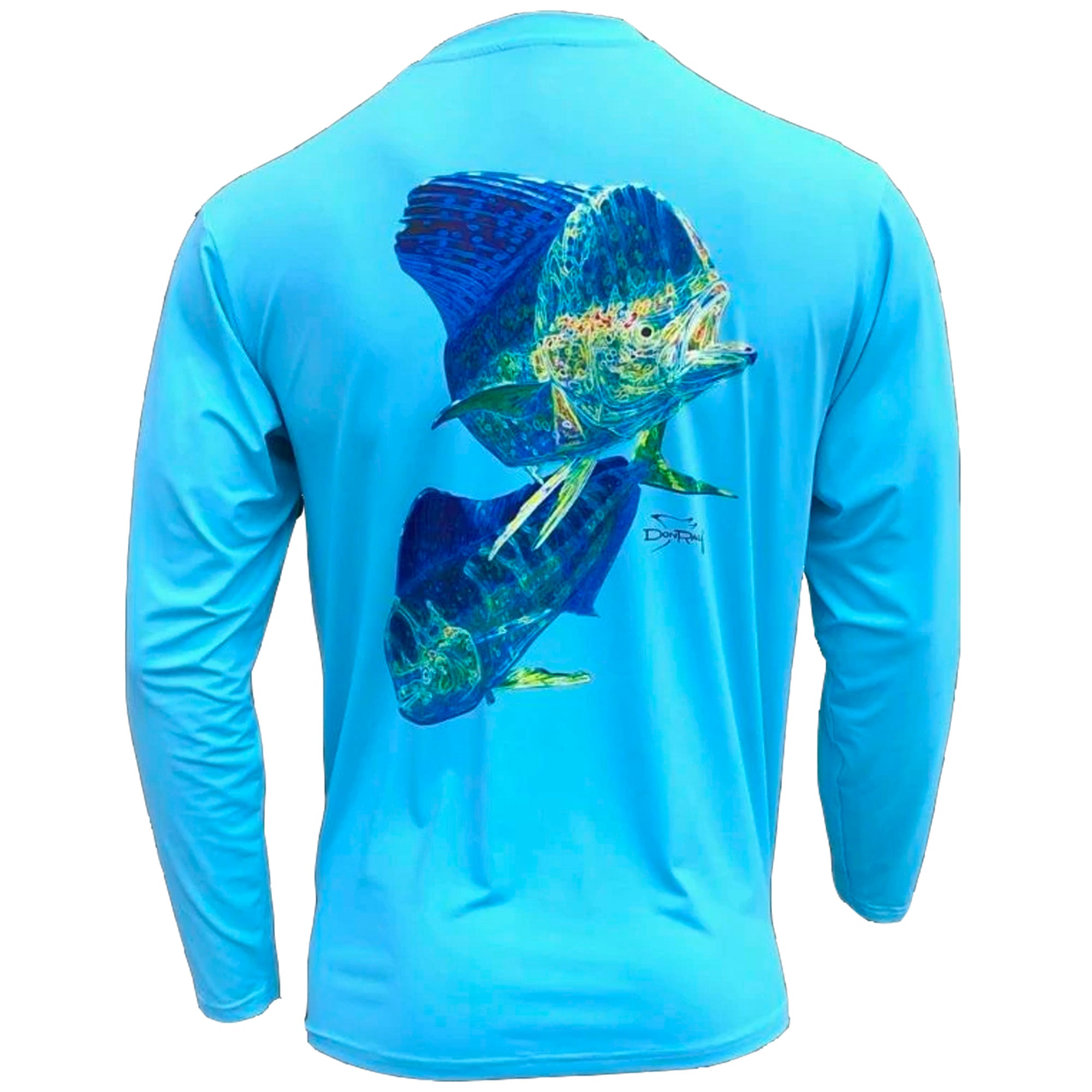 Tormenter Performance Men's Fishing Shirt - Mahi Baby Blue