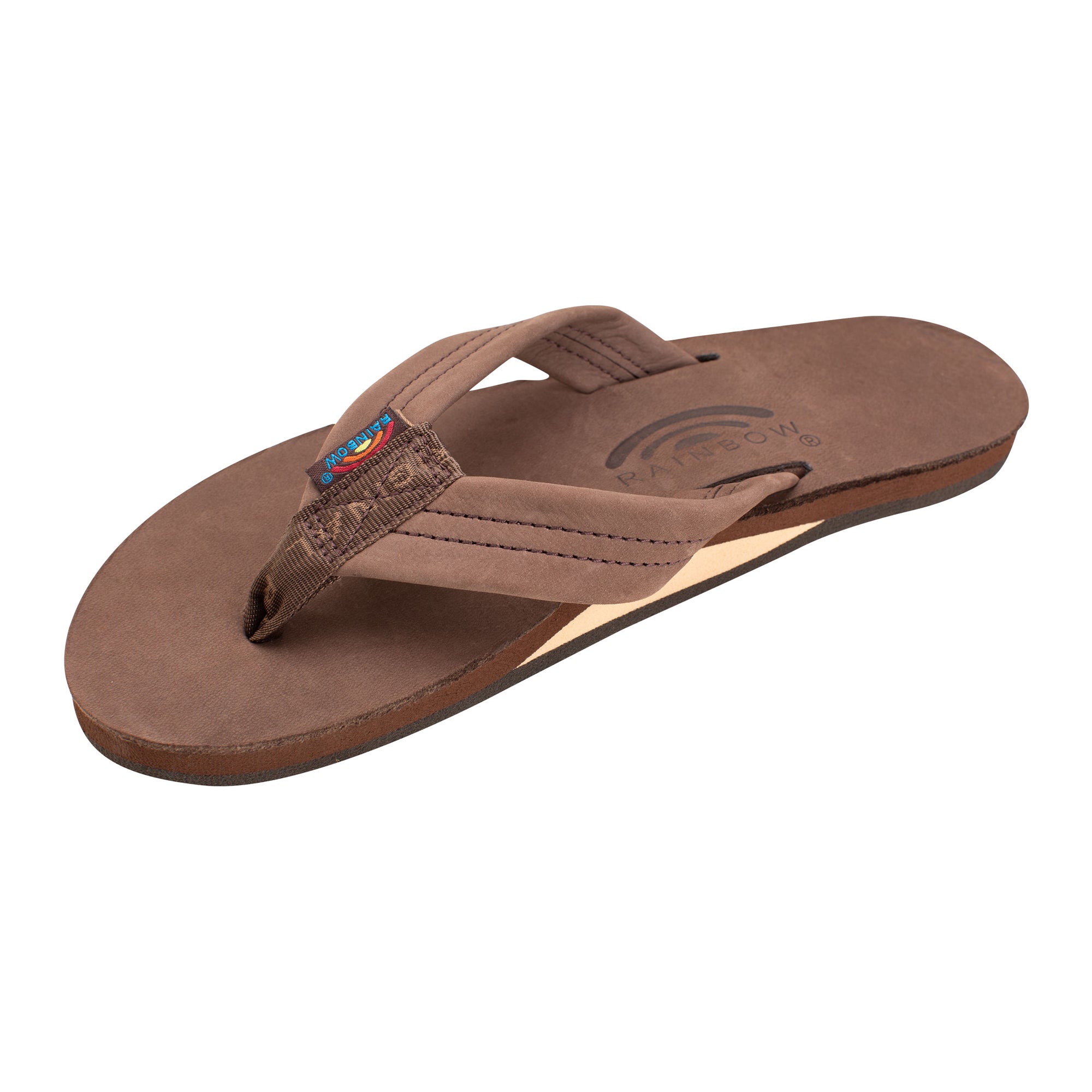 Rainbow Single Premier Leather Women's Sandals - Expresso